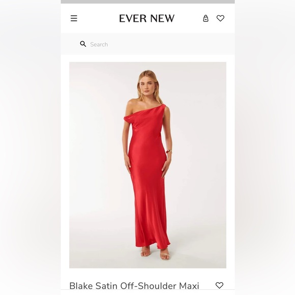 Ever New Off the shoulder maxi satin wedding guest dress - Picture 2 of 2